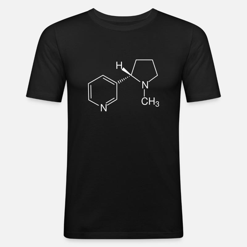 Nicotine structural formula - Men's Slim Fit T-Shirt - black