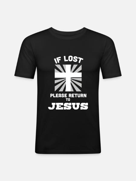 Jesus Christ Jesus loves pilgrimages pilgrimage - Men's Slim Fit T-Shirt - black