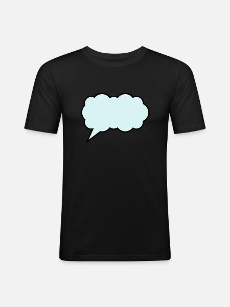 cloud bubble design - Men's Slim Fit T-Shirt - black