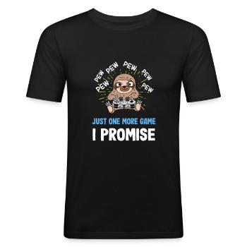 Gamer Sloth Gaming design - Herre Slim Fit T-Shirt - sort - Foran - Nik (191cm)
