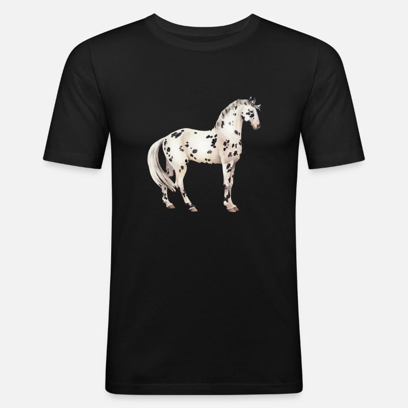 Knabstrupper - Männer Slim Fit T-Shirt - Schwarz