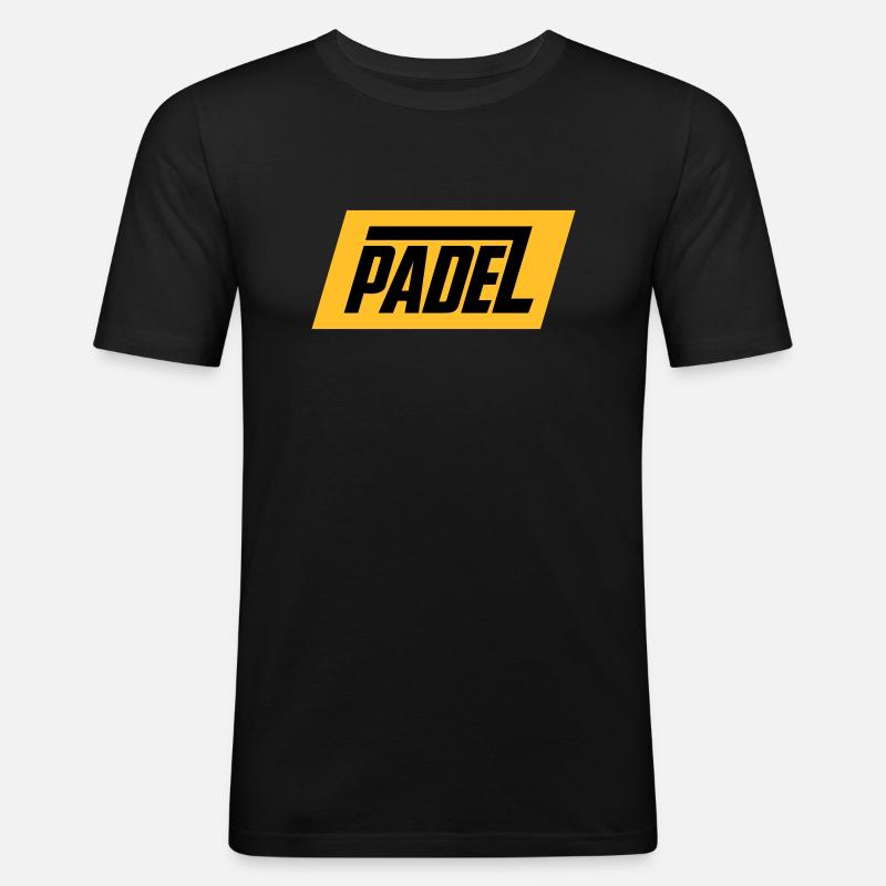 Padel - Männer Slim Fit T-Shirt - Schwarz