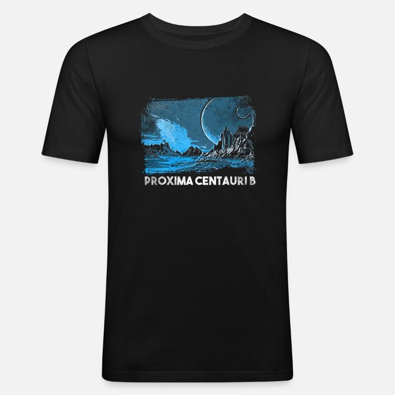 Exoplanet Proxima Centauri b - Men's Slim Fit T-Shirt - black