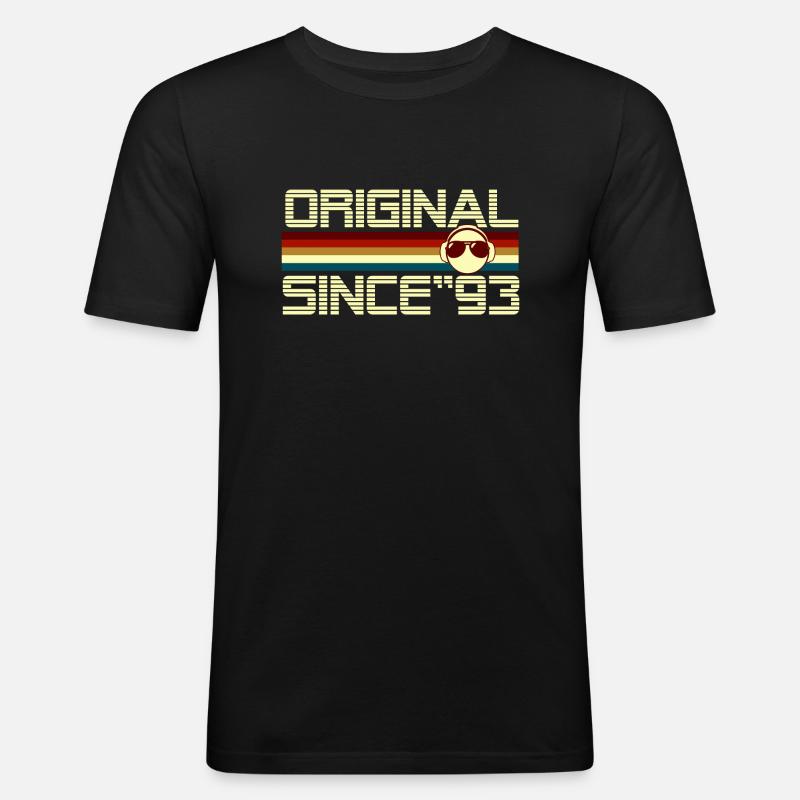 Seit 93 - Männer Slim Fit T-Shirt - Schwarz