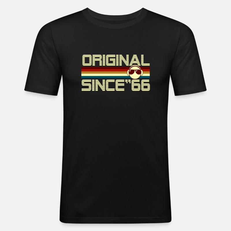 Seit 66 - Männer Slim Fit T-Shirt - Schwarz