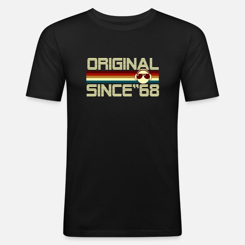 Seit 68 - Männer Slim Fit T-Shirt - Schwarz