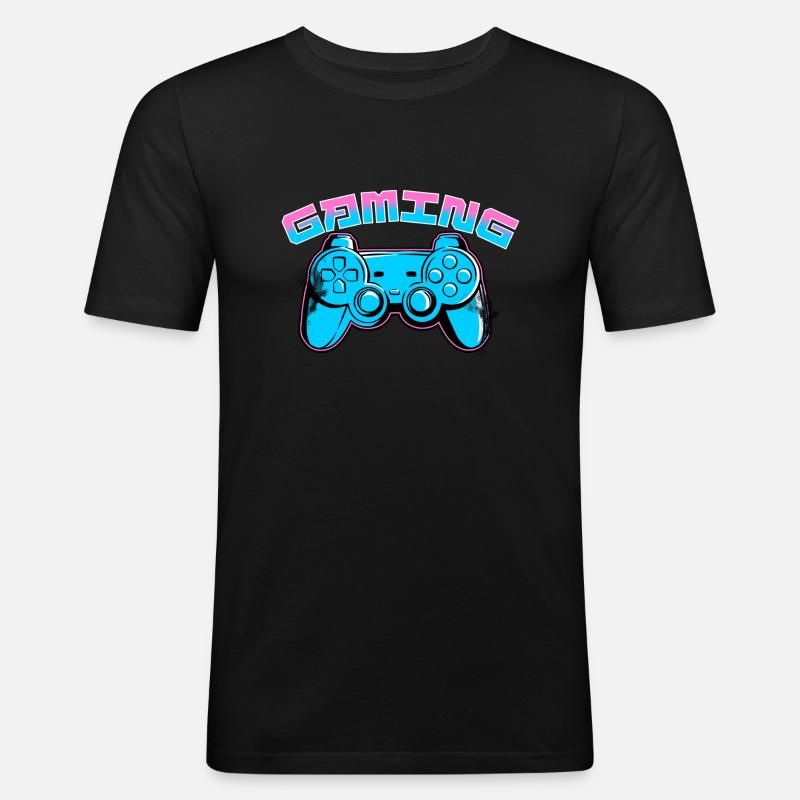 GAMING CONTROLLER - Männer Slim Fit T-Shirt - Schwarz