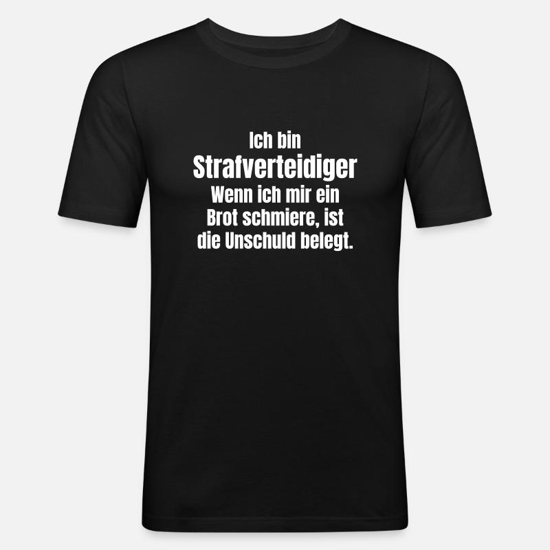 Strafverteidiger - Männer Slim Fit T-Shirt - Schwarz