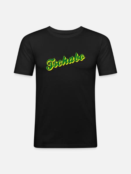 Tschabo - Männer Slim Fit T-Shirt - Schwarz