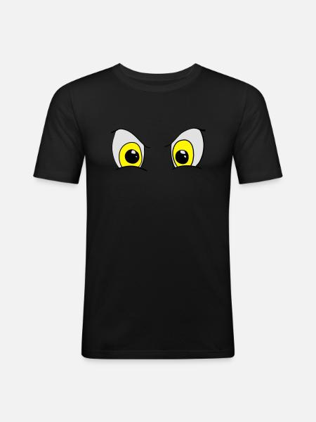 auge - Männer Slim Fit T-Shirt - Schwarz