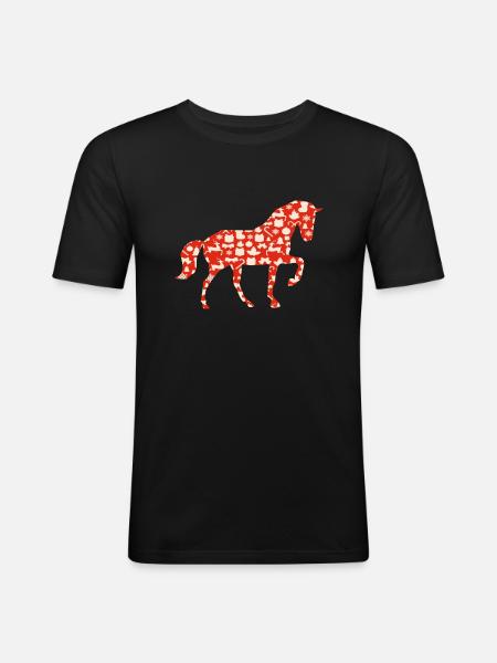 Christmas horse Christmas horse - Men's Slim Fit T-Shirt - black