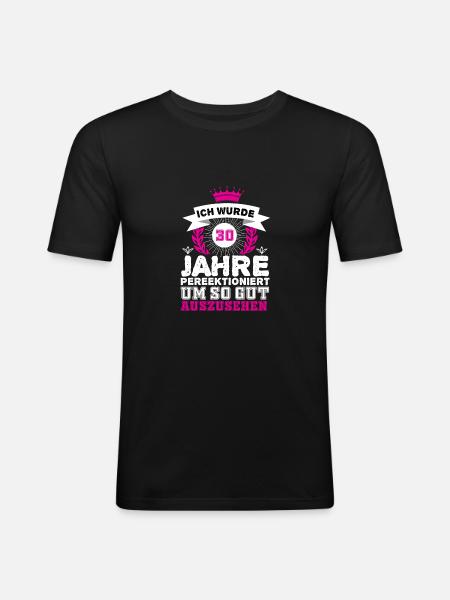 30th birthday - Men's Slim Fit T-Shirt - black