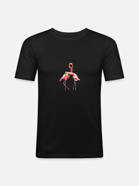 FLAMINGOS - Men's Slim Fit T-Shirt - black