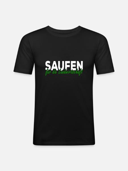 FARMER - Men's Slim Fit T-Shirt - black