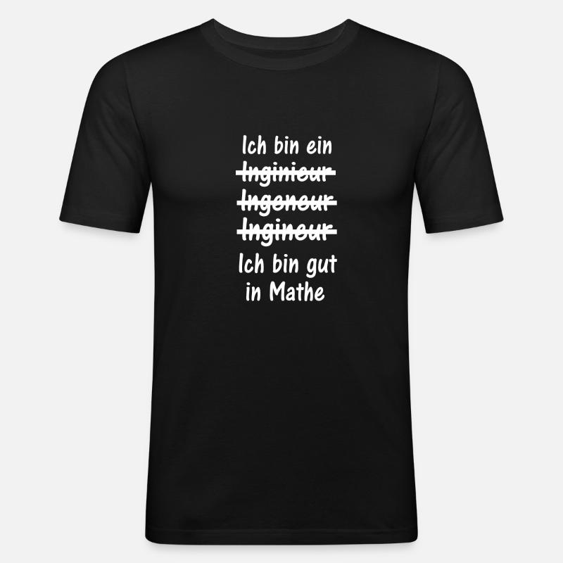 Engineer gift math - Men's Slim Fit T-Shirt - black