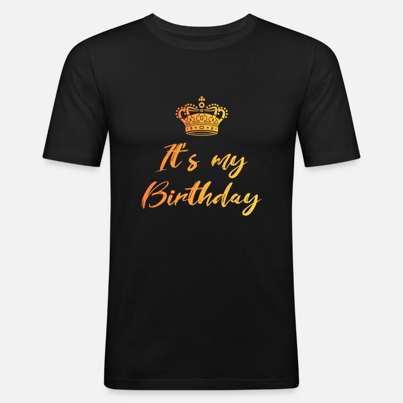 C'est mon anniversaire - T-shirt près du corps Homme - noir