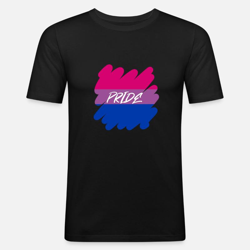 Bi Pride - Pride - Männer Slim Fit T-Shirt - Schwarz