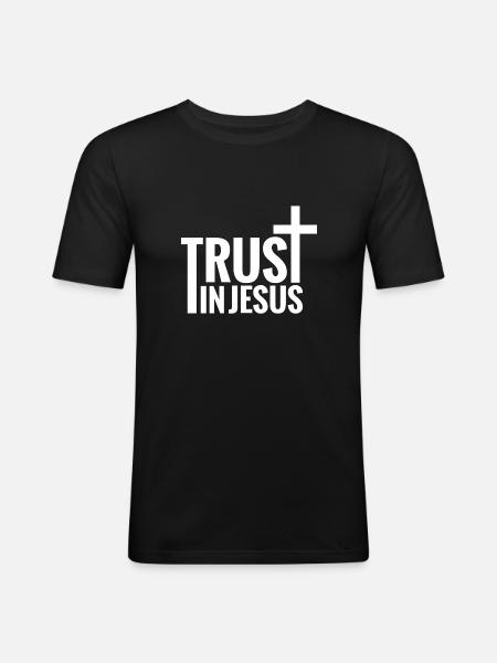 trust - Men's Slim Fit T-Shirt - black