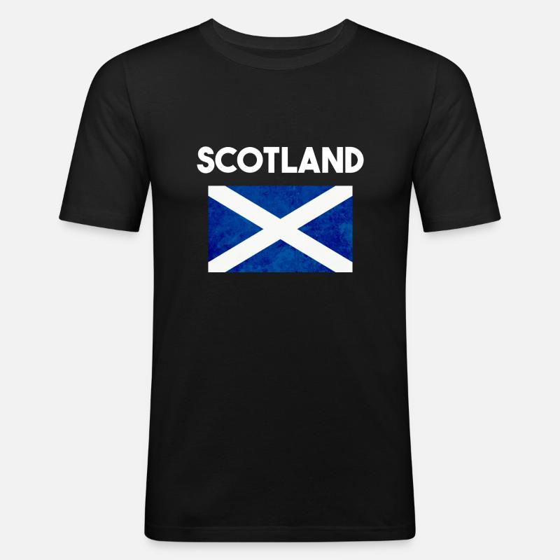 Schottland - Männer Slim Fit T-Shirt - Schwarz