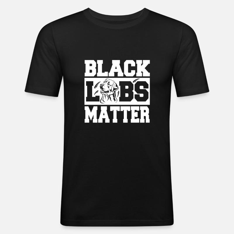 Labrador - Männer Slim Fit T-Shirt - Schwarz
