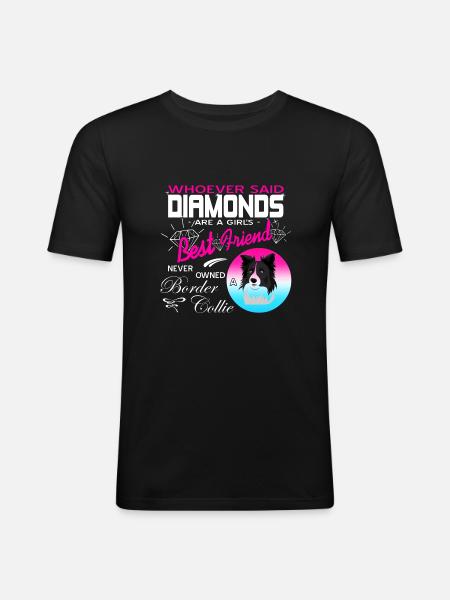 Border Collie - Men's Slim Fit T-Shirt - black
