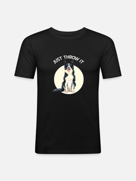 Border Collie - Men's Slim Fit T-Shirt - black