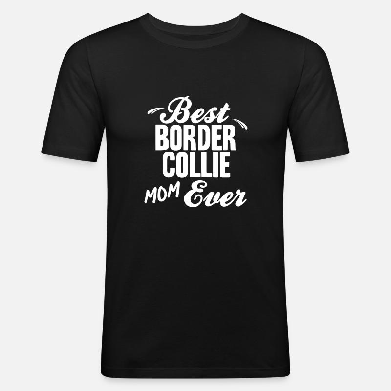 Border Collie - Männer Slim Fit T-Shirt - Schwarz