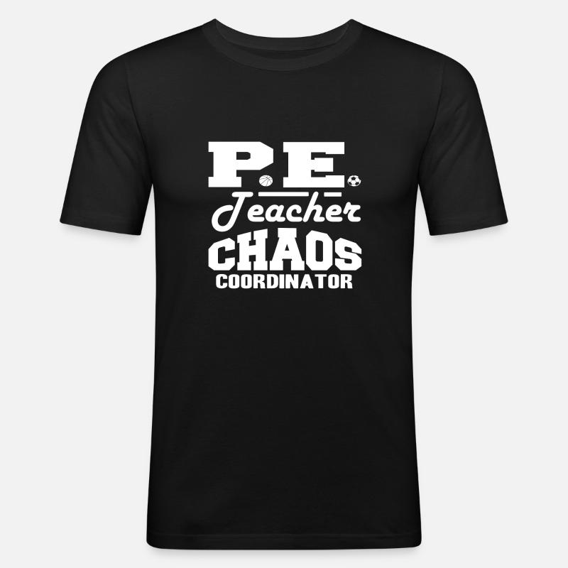 Sportlehrer - Männer Slim Fit T-Shirt - Schwarz