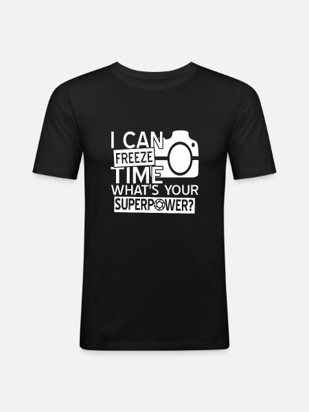 photographer - Men's Slim Fit T-Shirt - black