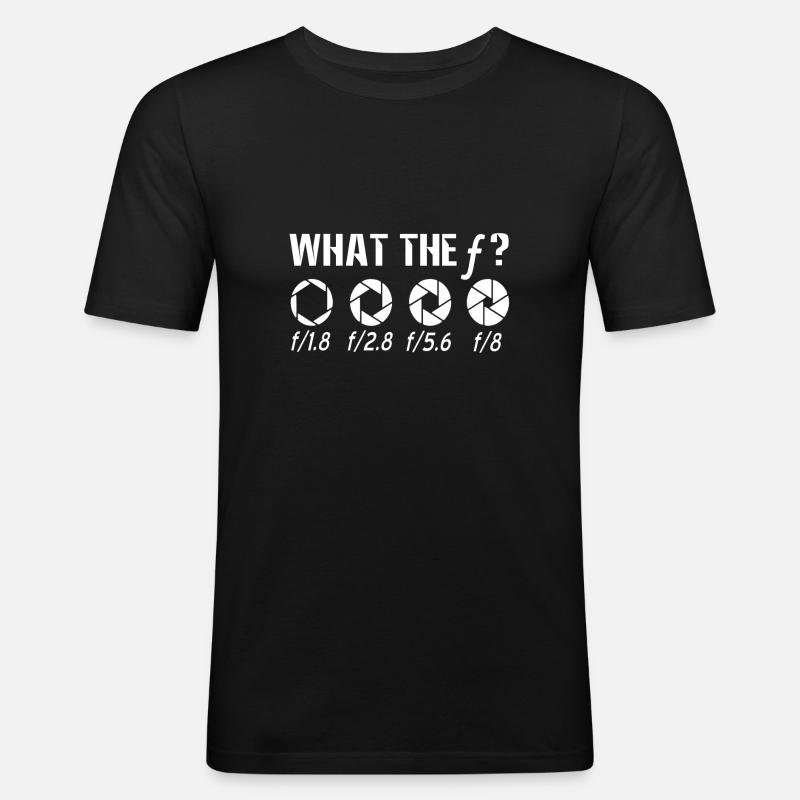 Fotograf - Männer Slim Fit T-Shirt - Schwarz