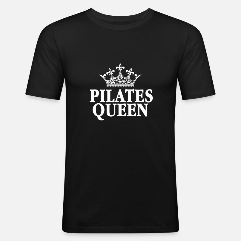 Pilates Übung - Männer Slim Fit T-Shirt - Schwarz