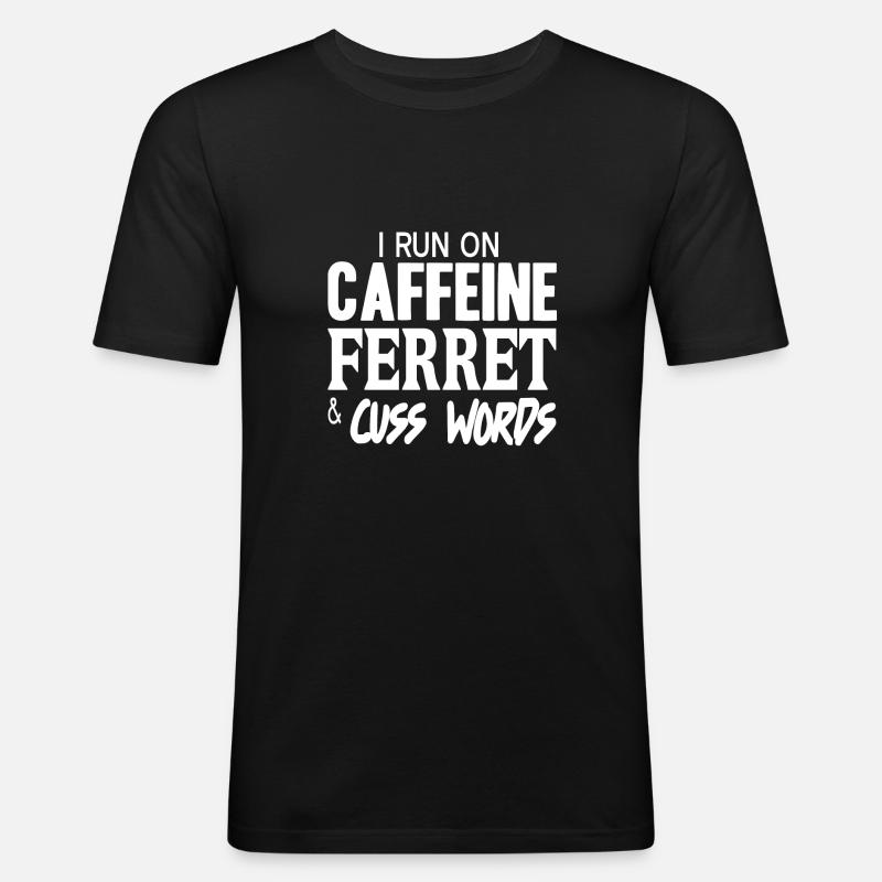 Frettchen - Männer Slim Fit T-Shirt - Schwarz