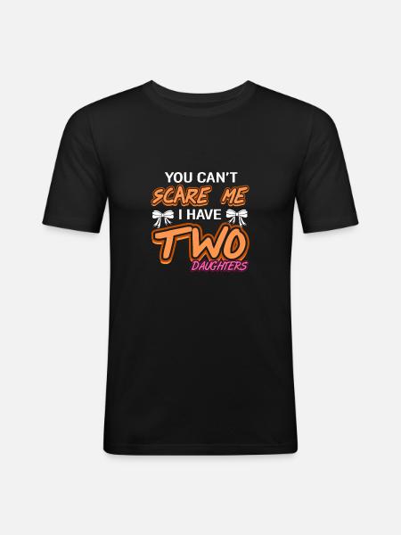 père et fille - T-shirt près du corps Homme - noir