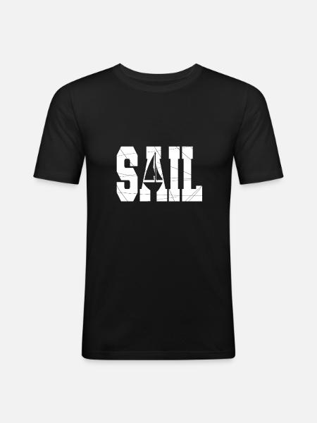 Sailboat - Men's Slim Fit T-Shirt - black