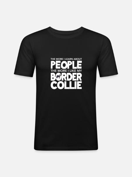 Border Collie - Men's Slim Fit T-Shirt - black