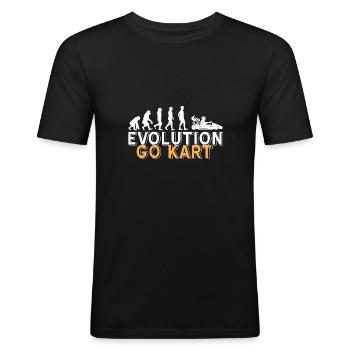 go Kart - Men's Slim Fit T-Shirt - black - Front - Nik (191cm)