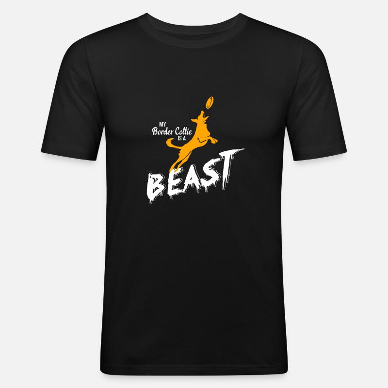 Border Collie - Männer Slim Fit T-Shirt - Schwarz