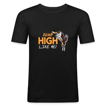 Border collie - Men's Slim Fit T-Shirt - black - Front - Nik (191cm)