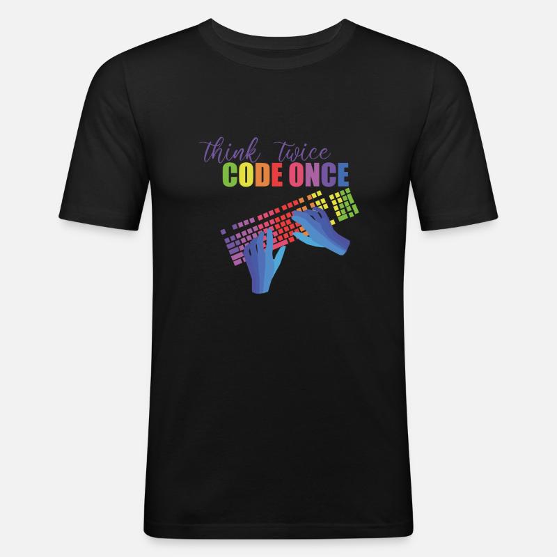 Programmierer - Männer Slim Fit T-Shirt - Schwarz