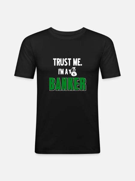 Banker Gift - Men's Slim Fit T-Shirt - black