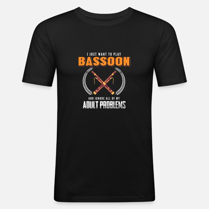 Fagott - Männer Slim Fit T-Shirt - Schwarz