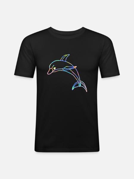 dolphin - Men's Slim Fit T-Shirt - black