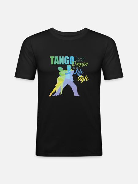Tango Dance Dance Teacher Dancer - Men's Slim Fit T-Shirt - black