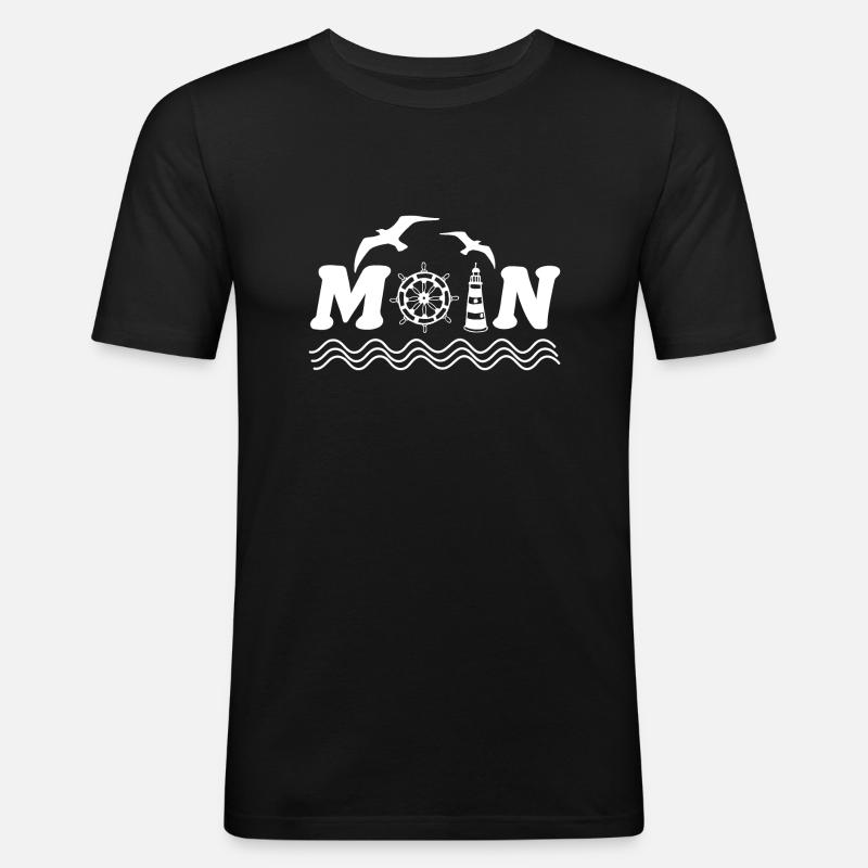 Moin - Männer Slim Fit T-Shirt - Schwarz