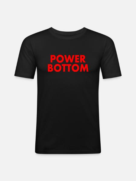 Power bottom - Men's Slim Fit T-Shirt - black