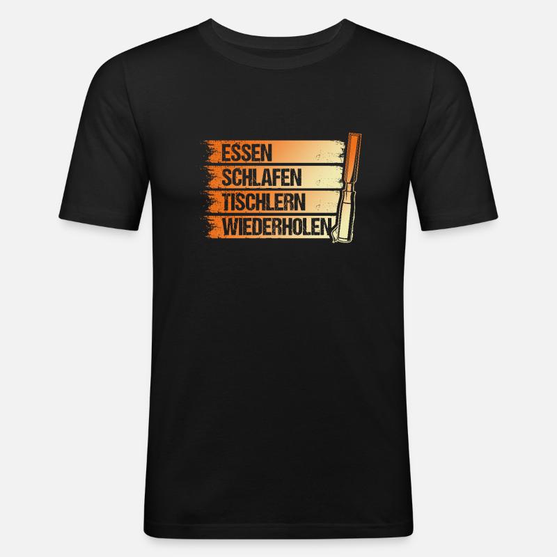 Charpentier, Charpentier, Charpentier - T-shirt près du corps Homme - noir