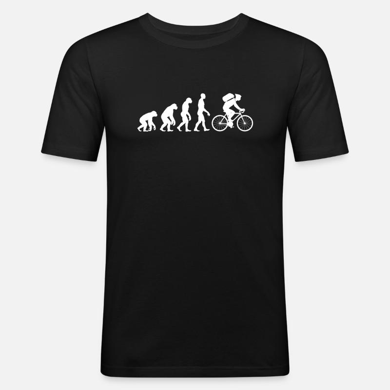 Evolution Radfahren Radfahren Biker Radfahren - Männer Slim Fit T-Shirt - Schwarz