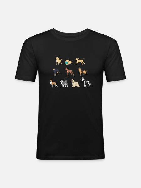 dog - Men's Slim Fit T-Shirt - black