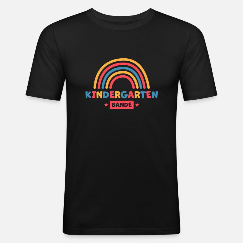 Kindergarten Bande - Männer Slim Fit T-Shirt - Schwarz