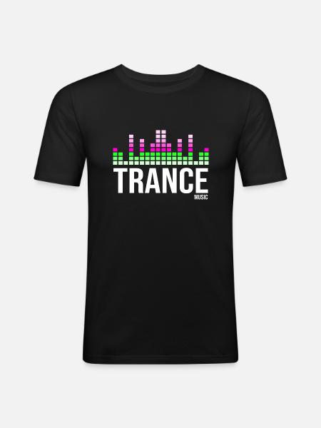 Trance music logo - Men's Slim Fit T-Shirt - black